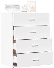 vidaXL Βοηθητικό Ντουλάπι Λευκή 60 x 39 x 80 εκ. Επεξεργασμένο Ξύλο