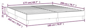 Πλαίσιο Κρεβατιού Boxspring Μαύρο 180x200 εκ. Βελούδινο - Μαύρο