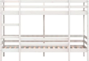 vidaXL Κουκέτα Λευκό 80x200 εκ. από Μασίφ Ξύλο Πεύκου