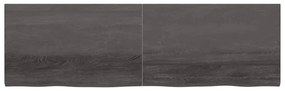 vidaXL Ράφι Τοίχου Σκούρο Καφέ 200x60x(2-4) εκ. Επεξ. Μασίφ Ξύλο Δρυός