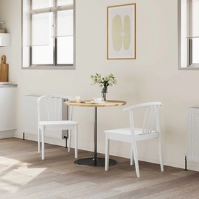 vidaXL Καρέκλα τραπεζαρίας 2 pcs Λευκό Καθαρό Καουτσούκ