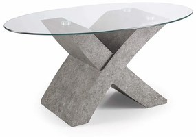 Τραπέζι Σαλονιού Tito TITO/CEMENTO 110x59x45cm Concrete Ikone Casa