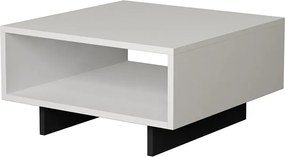 Τραπεζάκι σαλονιού Hola Megapap χρώμα λευκό - ανθρακί 60x60x32εκ.