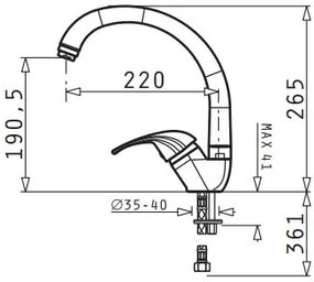 Μπαταρία κουζίνας Pyramis Mezzo - Χρώμιο
