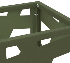 vidaXL Σχέδιο & βάση αποθήκευσης Ελιά 15.5 x 15.5 x 49 εκ Ατσάλι