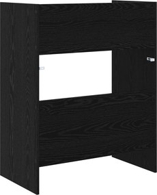 vidaXL Πίνακας DJ Μαύρη Δρυς 102 x 45 x 102 εκ. Επεξεργασμένο Ξύλο