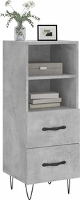 vidaXL Ντουλάπι Γκρι Σκυροδέματος 34,5x34x90 εκ. Επεξεργασμένο Ξύλο
