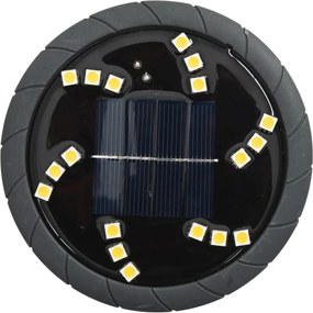 vidaXL Ηλιακά Φωτιστικά Δαπέδου με Στήριγμα Εδάφους 12τεμ. Θερμό Λευκό