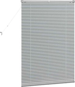 vidaXL Βενετσιάνικες Ρόδες Ασημί 130 x 90 εκ Αλουμίνιο