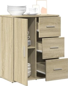 vidaXL Βοηθητικό Ντουλάπι Sonoma Δρυς 60x31x70 εκ. Επεξεργασμένο Ξύλο