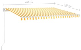 ΤΕΝΤΑ ΣΥΡΟΜΕΝΗ ΧΕΙΡΟΚΙΝΗΤΗ ΜΕ LED ΚΙΤΡΙΝΟ / ΛΕΥΚΟ 400 X 350 ΕΚ. 3068983