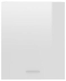 Ντουλάπι Κρεμαστό Γυαλιστερό Λευκό 50x31x60 εκ. από Επεξ. Ξύλο - Λευκό