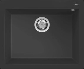 Elleci Quadra 110 - Νεροχύτης Κουζίνας Γρανίτη 61x50 - Nero