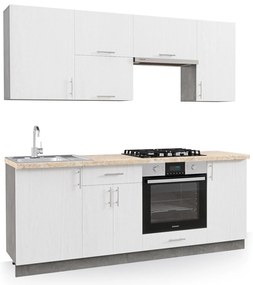 ΣΥΝΘΕΣΗ ΚΟΥΖΙΝΑΣ ΜΕΛΑΜΙΝΗ ΛΕΥΚΗ-ΠΑΓΚΟΣ ΟΨΗ ΜΠΕΖ ΜΑΡΜΑΡΟ 200x47x84,8Υεκ.HM2470.02