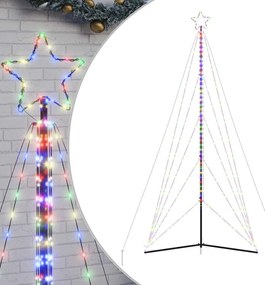 vidaXL Χριστουγεννιάτικο δέντρο LED 615 LED πολύχρωμα 404,5 εκ.
