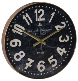 Ρολόι Τοίχου 838134 Φ35cm Brown-Black-Gold Ankor Πλαστικό