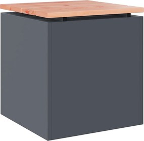 vidaXL Παγκάκι κήπου Ανθρακί 40 x 40 x 43 cm Ατσάλι