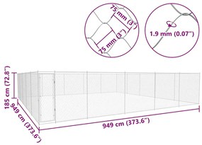 ΚΛΟΥΒΙ ΣΚΥΛΟΥ ΕΞΩΤΕΡΙΚΟΥ ΧΩΡΟΥ 950X950X185 ΕΚ. ΓΑΛΒΑΝ. ΑΤΣΑΛΙ 145035