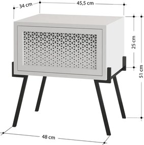 Κομοδίνο Naive Megapap χρώμα sapphire oak 48x34x51εκ.
