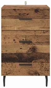 vidaXL Κομοδίνο Παλιό ξύλο 40 x 40 x 66 εκ. Επεξεργασμένο ξύλο