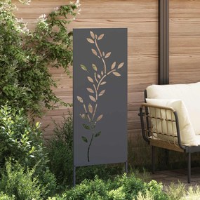 vidaXL Οθόνη Ιδιωτικότητας Κήπου Floral Ανθρακί 50 x 140 εκ