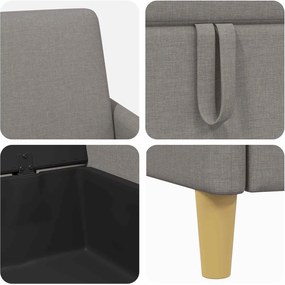 vidaXL Σαλονάκι Σετ Με Αποθηκευτικό Χώρο 2 pcs Taupe Πολυεστέρας