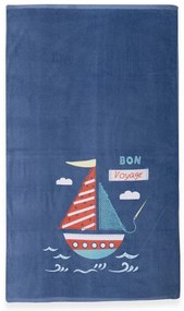 Πετσέτα Θαλάσσης Παιδική Bon Voyage Navy Blue Nef-Nef Homeware Θαλάσσης 70x120cm 100% Βαμβάκι