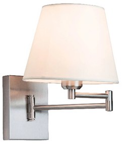 Φωτιστικό Τοίχου - Απλίκα H-25 W Bronze - White Metal, Fabric