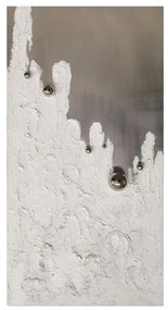 Πίνακας Σε Καμβά Silver Drops 2 021643 72x142xH4,5cm White-Silver Κάθετοι Wood, Canvas