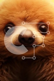 Σετ των 2 Intra Συλλεκτικό Ξύλινο Παζλ Plywood 4mm - Χαριτωμένος χαμογελαστός νωθρός Σε Ξύλινο Κουτί - Διαστάσεις: 10x10 cm – 25 κομμάτια