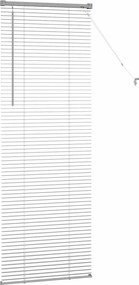 vidaXL Βενετσιάνικες Ρόδες Ασημί 175 x 55 εκ Αλουμίνιο