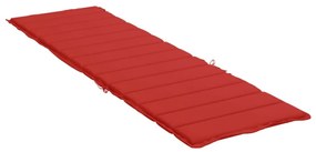 Μαξιλάρι Ξαπλώστρας Κόκκινο 200 x 70 x 3 εκ. από Ύφασμα Oxford - Κόκκινο