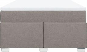 vidaXL Κρεβάτι Boxspring με Στρώμα Taupe 140x190 εκ. Υφασμάτινο