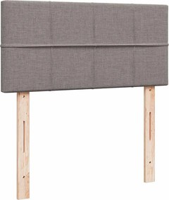 vidaXL Κρεβάτι Boxspring με Στρώμα Taupe 90x200 εκ. Υφασμάτινο
