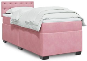 ΚΡΕΒΑΤΙ BOXSPRING ΜΕ ΣΤΡΩΜΑ ΡΟΖ 90X200 ΕΚ. ΒΕΛΟΥΔΙΝΟ 3286215