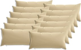 vidaXL Κάλυμμα Μαξιλαριού 12 pcs HEERLEN Μπεζ 40 x 80 cm Πολυεστέρας