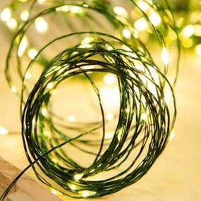 500 mini led λαμπάκια με μετασχηματιστή 8 προγράμματα IP44 &amp; πράσινο πλακέ καλώδιο