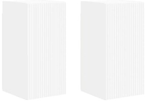 vidaXL Ντουλάπι Τηλεόρασης Τοίχου 2 pcs Λευκό 30 x 31 x 60 εκ