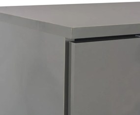 Μπουφές Γυαλιστερός Γκρι 107x35x80,5 εκ. - Γκρι