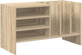 vidaXL Ντουλάπι δίσκων βινυλίου με ράφι Δρύς Sonoma 78,5 x 35 x 45 εκ