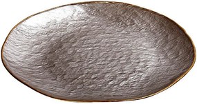 SHINE ΠΙΑΤΕΛΑ ΓΥΑΛ. ΑΣΗΜΙ ΜΕ ΧΡΥΣΟ ΧΕΙΛΟΣ 28ΕΚ