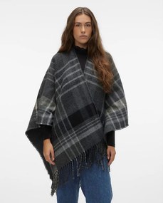 PONCHO γυναικείο Vero Moda JADIA Dark Grey Melange/BLACK/BIRCH
