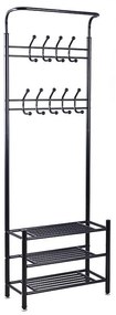 Entrance unit Federica metal black 65x28x187cm 65x28x187 εκ.