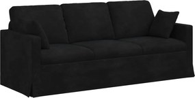 vidaXL Σετ Καναπέ 2 pcs Μαύρο 198 x 78 x 80 εκ Βελούδο