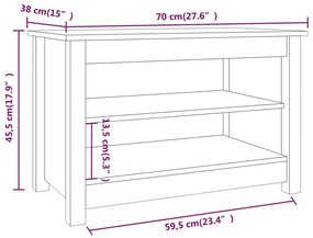 ΠΑΠΟΥΤΣΟΘΗΚΗ 70 X 38 X 45,5 ΕΚ. ΑΠΟ ΜΑΣΙΦ ΞΥΛΟ ΠΕΥΚΟΥ 813769