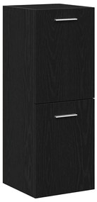 vidaXL Σετ Επίπλων Μπάνιου Επιτοίχιο 4 pcs Μαύρη Οξυά 30 x 30 x 130 εκ