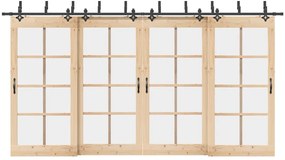 Μηχανισμός Συρόμενης Μεσόπορτας Μαύρος 427 εκ. Ατσάλινος