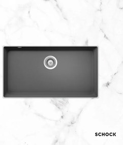 SCHOCK Cristadur Mono Silverstone Υποκαθήμενος Νεροχύτης 83,8x46,9εκ Γκρί