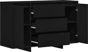 vidaXL Πλαϊνό γραφείο Μαύρο 120 x 41 x 75 εκ. Επεξεργασμένο ξύλο