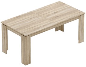 HOMCOM Επεκτεινόμενο τραπέζι τραπεζαρίας, επεκτεινόμενο από 180 έως 260 cm, για 6-10 άτομα, ξύλο